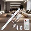 MDee Lampada LED da incasso con telecomando, striscia LED COB da 5 V, 6000 K, bianco freddo, connettore USB, dimmerabile, 8 W, 800 lm, flessibile, per armadio, cucina, guardaroba, toeletta, TV, 0,3 m