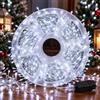 Generico Catena Luminosa a Grappolo 2000 Micro LED Luci di Natale 30 Metri 8 Giochi di Luce IP44 per Albero Balcone Terrazzo Interno Esterno Trasformatore 31V mini cluster (Cavo Argento luce Bianca fredda)