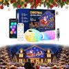 Dawhare Christmas LED House Net & Smart Outdoor Wall Curtain Light 400 RGB (2mx2m) | Curtain Fairy Lights 400 RGB LEDs, App & 32-Key Remote, 6 Dynamic Modes, Music Sync, Timer & Memory for Christmas Decor