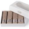 Caleffi Alviero Martini 1ª Classe Set 4 Lavette Art. Geo Country 30x30 cm in Cotone | Delicato sulla pelle