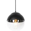Qazqa eclipse - Lampada a sospensione Retrò - 1 luce - Ø 20 cm - Nero - Retrò - Soggiorno I Camera da letto I Sala da Pranzo I Cucina