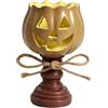 CYUXING Porta Candela Zucca Autunno Halloween Vintage | Supporto Candela Tealight Zucca Ceramica Bianca Rustica per Decorazioni Autunno e Porta Candele Halloween e Tavolo