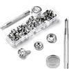 Oiieco Set di bottoni automatici con pinza: 62 viti in acciaio inox per teloni, barche e mobili