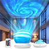 JIZZU Proiettore Stelle Soffitto Aurora, 3D Dinamica Galassia, RGB 16 Colori | Lampada Proiettore Galassia e Stelle, Luce Calmante, Ricaricabile USB, Telecomando e Touch, per Adulti e Bambini Camera Feste