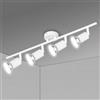 URAQT Lampada Faretti da Soffitto Bianco, Faretto GU10 da Interno 4 Luci | Faretti da Soffitto Orientabili, Faretti LED da Soffitto, Faretti da Soffitto Moderno per Cameretta, Cucina, Senza Lampadina