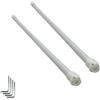 Generico Astine Telescopiche per Tende a Vetro Bianche, Coppia Astine Estensibili Universali con Fissaggio a Pressione o Vite per Infissi PVC, Legno e Alluminio (36-60 cm.)