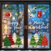 KUAOWT Vetrofanie Natalizie 6 Fogli, Adesivi Natalizi per Finestre Riutilizzabili | KUAOWT Adesivi Finestre Natale in PVC per la Casa, con Fiocchi di Neve, Stickers e Decorazioni, Adatti a Vetri e Vetrine