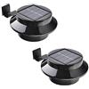 RH-HPC Solar Light 2 Pack Outdoor Solar LED Parete Giardino Giardino Gutter Grondaie Light Smart Night Lampada Alta Luminosità impermeabile 3 LED Straday Garden Patio Tetto .Impermeabile