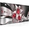 Runa Art Quadri Moderni Fiori Gigli Tela Non Tessuta Soggiorno Corridoio Astratto Nero Rosso 039612c