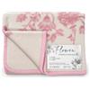 Tex family Coperta Flower Rosa in Pura Lana con Bordino in Velluto, Calda e Morbida, Design Classico, Made in Italy - 1 PIAZZA E MEZZA