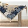 Artoid Mode Tovaglia Autunnale Zucche Foglie d'Acero Blu 85x85 cm | Stagionale Fall Biancheria da Tavola Decorativa per Cucina Interni Vacanze Feste