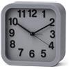MIJOMA Orologio da tavolo analogico al quarzo, design retrò, 13 x 13 cm (grigio)