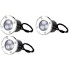 AntDau71® - 3 Pezzi Faretto a led segnapasso calpestabile da esterno viali sentieri giardino pavimento IP65 da incasso a terra luce calda 3000k - 220V (3 watt (9,5 x 8 cm))