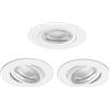 Aigostar Downlight Da Incasso a LED, 5W=53W, 6500K, Ruotabile, 3 Unità | Luce Bianco Fredda, 370LM, Orientabili a 30° Faretti LED da Incasso per Cartongesso, Foro Incasso Ø70-75 mm, 220-240V