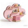 Relaxdays Scaffale per Toniebox, magnetico, per 20 Tonies, nuvola, HxLxP: 40 x 61 x 17 cm, scaffale per Tonies, rosa