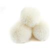 Wambere 20 Pezzi 4cm Pompon in Pelliccia Sintetica con Anello Elastico Colorato per Fai Da Te, Decorazione Natalizia, Decorazione da Tavolo, Decorazione per Compleanno, Accessori per Abiti, Color