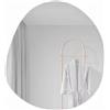 Generic Specchio decorativo da parete, specchi irregolari da parete, specchio asimmetrico per bagno, per camera da letto, soggiorno, toletta, armadio, porte, vetro acrilico (36 x 40 cm)