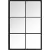 vidaXL Specchio da Parete Nero 60x40 cm in Metallo