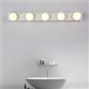 TZSMUM LED Specchio Applique da Parete Specchio Hollywood da Toeletta Lampada da Parete 3/4/5/6/7 Luce Lampada a Muro Moderne Interno per Bagno Dressing Room Vanity Table (Bianco-Luce Calda,50cm 4 Luce)