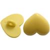 Blausky 20 bottoni dell'amore, bottoni in plastica, a forma di cuore, con manico, bottoni di ricambio per cucito e decorazione fai da te, per jeans, giacche, vestiti, 20 mm, giallo