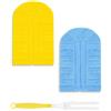 LOLANIUT Piumino Catturapolvere Lavabile, 5 Panni Colorati con Manico e Spazzola | Set catturapolvere con 5 panni colorati lavabili, manico ergonomico e spazzola per pulire mobili, mensole e interni auto