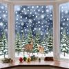 Vijamiy Vetrofanie Natalizie - Adesivi Finestre Natale Doppia Faccia | Stickers Natale in Statico Colorato con Renne, Alberi e Fiocchi di Neve per Vetrate, Porte Scorrevoli e Specchi