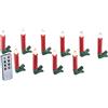 Lunartec Luci natalizie - candela per albero Natale: Set da 10 Candele LED per Albero di Natale, IR-telecomando, 5 livelli di luminosità (illuminazione natalizia senza fili, candele a LED, candela)