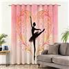Generic Tende Oscuranti Termiche Isolanti 70L x 145A cm (2 Pannelli) | Tema Danza Ballerine Protezione Dal Calore E Dal Freddo Con Occhielli Per Grandi Soggiorno e Doppi Portoni