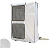 Generic Copertura per condizionatore d'aria isolata a doppio strato, resistente, per unità divise, resistente alle intemperie, con rete di ventilazione (bianco, L 98 cm x A 145 cm x P 42 cm)