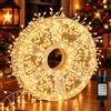 Generico Catena Luminosa a Grappolo 2000 Micro LED Luci di Natale 30 Metri 8 Giochi di Luce IP44 per Albero Balcone Terrazzo Interno Esterno Trasformatore 31V mini cluster (Cavo Argento luce calda)