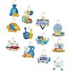 SAFIGLE 12 Pezzi Decorazioni per Hanukkah Cartoncini da Appendere in Carta e Corda di Canapa, Biglietti Festivi per Porte e Casa