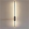 Klobvtt Sconce da parete minimalista nera Lampada da parete a LED a tubo lungo Applique lineari Apparecchio di illuminazione a parete Lampade da parete per soggiorno Lampade da parete per camera da le