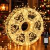 Generico Catena Luminosa a Grappolo 2000 Micro LED Luci di Natale 30 Metri 8 Giochi di Luce IP44 per Albero Balcone Terrazzo Interno Esterno Trasformatore 31V mini cluster (Cavo Verde luce calda)