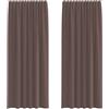 vidaXL Tende in Voile con Linguetta 2 pz Marrone