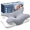 JEDWKFA Cuscino Cervicale per Dormire, Cuscino Cervicale per Dormire Memory Foam | 2 in 1 Cuscino Ergonomico Cervicale, Orthosleep per Dolori al Collo e alle Spalle, per Dormitori Laterali, Supini e Proni