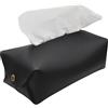 Diko.style® - Scatola Porta Fazzoletti in Pelle Sintetica, Scatola Rettangolare, Ideale per Casa, Ufficio e Auto, Facile Ricarica, Elegante e Resistente, Colori Nero