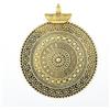 Generic 2 Pezzi Pendenti Grandi in Stile Tibetano, Dorati, Piatti e Rotondi, per la creazione di Gioielli, 70x58 mm