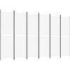 vidaXL Divisorio a 6 Pannelli Bianco 300 x 180 cm Tessuto