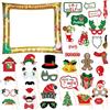 COSORO Marco Selfie Gonfiabile Natale Oro Cabina Fotografica Gonfiabile con 32 Accessori Tematici Kit Completo per Festa,Giochi Decorazione Bambini e Adulti Accessori per Celebrazione Babbo Natale