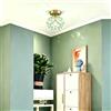 Sxtiger Plafoniera a Fiore Blu, Lampada da Soffitto E27 con Petali Acrilici | Illuminazione da Soffitto Decorativa con Collegamento Fisso per Camera da Letto, Cucina, Soggiorno,Corridoio e Sala da Pranzo