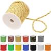 Glarks Cordoncino intrecciato a 3 strati, 18 m, giallo e oro, per lavori artigianali, spago decorativo per borse fai da te, decorazioni per matrimoni, giardinaggio agricolo, ecc