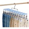 Generico Grucce Per Pantaloni Antiscivolo Acciaio per Armadio | Appendiabiti a Fermagli per Gonne e Abiti Pantaloncini Sciarpa Cintura Intimo Casa Camera Dormitorio College Blu