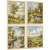 Nacnic Set 4 Quadri Impressionisti Romantici Moderni Paesaggio Vintage, Arredamento Salotto Camera Da Letto Cucina Bagno A3 Senza Cornice