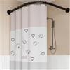 APHTOCF Asta Tenda Doccia Angolare Senza Foratura, 50-70x90-130 Cm Bastoni per Tende A Forma di L, Non Richiede Staffe A Soffitto, Bastone Tenda Doccia A Pressione in Acciaio Inox, Nero