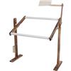 Eminchu Supporto per Ricamo in Legno Antico, Telaio per Punto Croce Ad Altezza Regolabile, Supporto con Base Larga e Spessa con Rullo Rotondo per Accessori Artigianali da Cucito