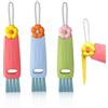 Sekfpnk Set di 3 spazzole per la pulizia della tazza, multifunzione 3 in 1, spazzola per la pulizia portatile a forma di petalo, adatto per angoli a spirale e fughe (multicolore)