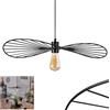HOFSTEIN Lampada a sospensione Cacor, moderna lampada a sospensione in metallo nero, lampada con paralume a griglia ed effetto luce, Ø 60 cm, altezza max. 147 cm, 1 luce, 1 lampadina E27, senza