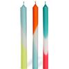comforder Dip Dye Set 3 Candele Sfumate, 24 cm, 9 Ore, Blu Rosso | Candele fatte a mano con sfumatura di colore, paraffina, 24 x 2,2 cm, circa 9 ore di durata