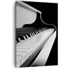 ARTTOR Moderno Quadro su Tela 50x70 cm Verticale Bianco e Nero Musica - 5231 | Pianoforte Quadro Decorativo Piccolo Decorazione Murale Soggiorno Camera da Letto Decorazione da Parete Arte da Parete ARTTOR