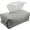 Diko.style® - Scatola Porta Fazzoletti in Pelle Sintetica, Scatola Rettangolare, Ideale per Casa, Ufficio e Auto, Facile Ricarica, Elegante e Resistente, Colori Grigio